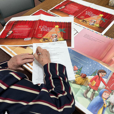 Proofing the picture book, The Christmas Elephant by Maria Antonia
